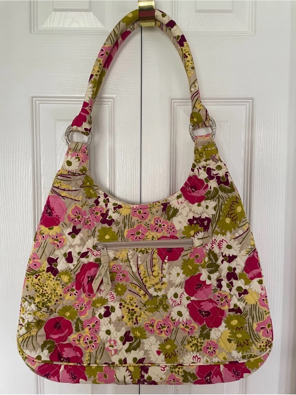 Vera Bradley Large Hobo Bag in the vibrant "Make Me Blush”